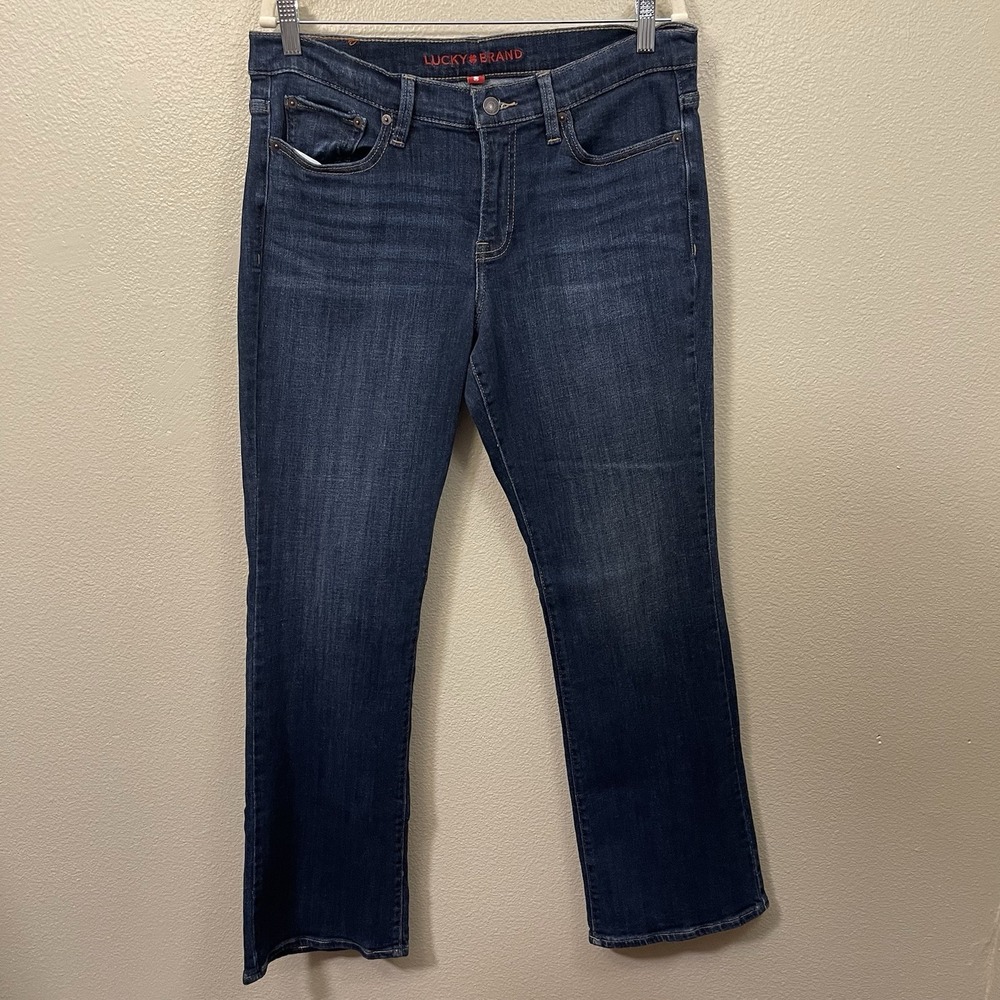Lucky Brand Women's Sweet Mid Rise Boot Cut Jeans Blue Denim Stretch Sz 12 /31R